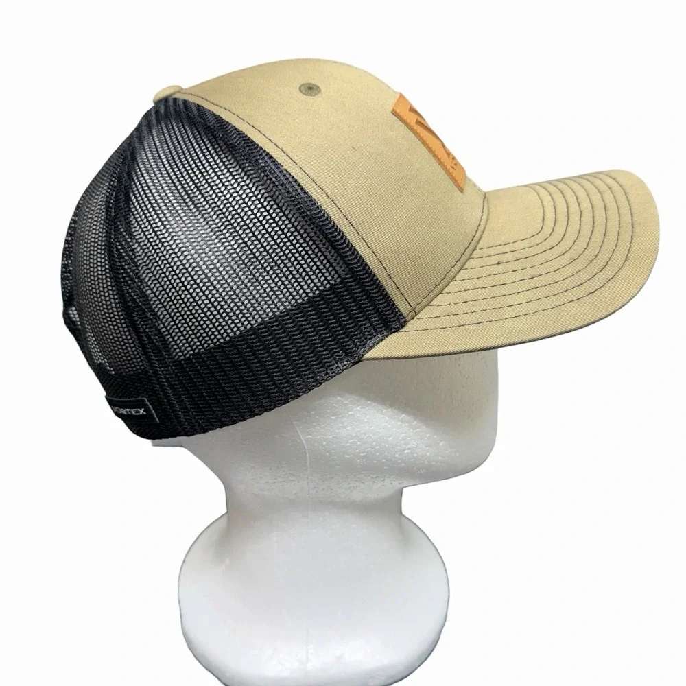 Vortex Optics Trucker Hat‎ Tan Black Mesh Snapback Cap Adjustable Logo Patch